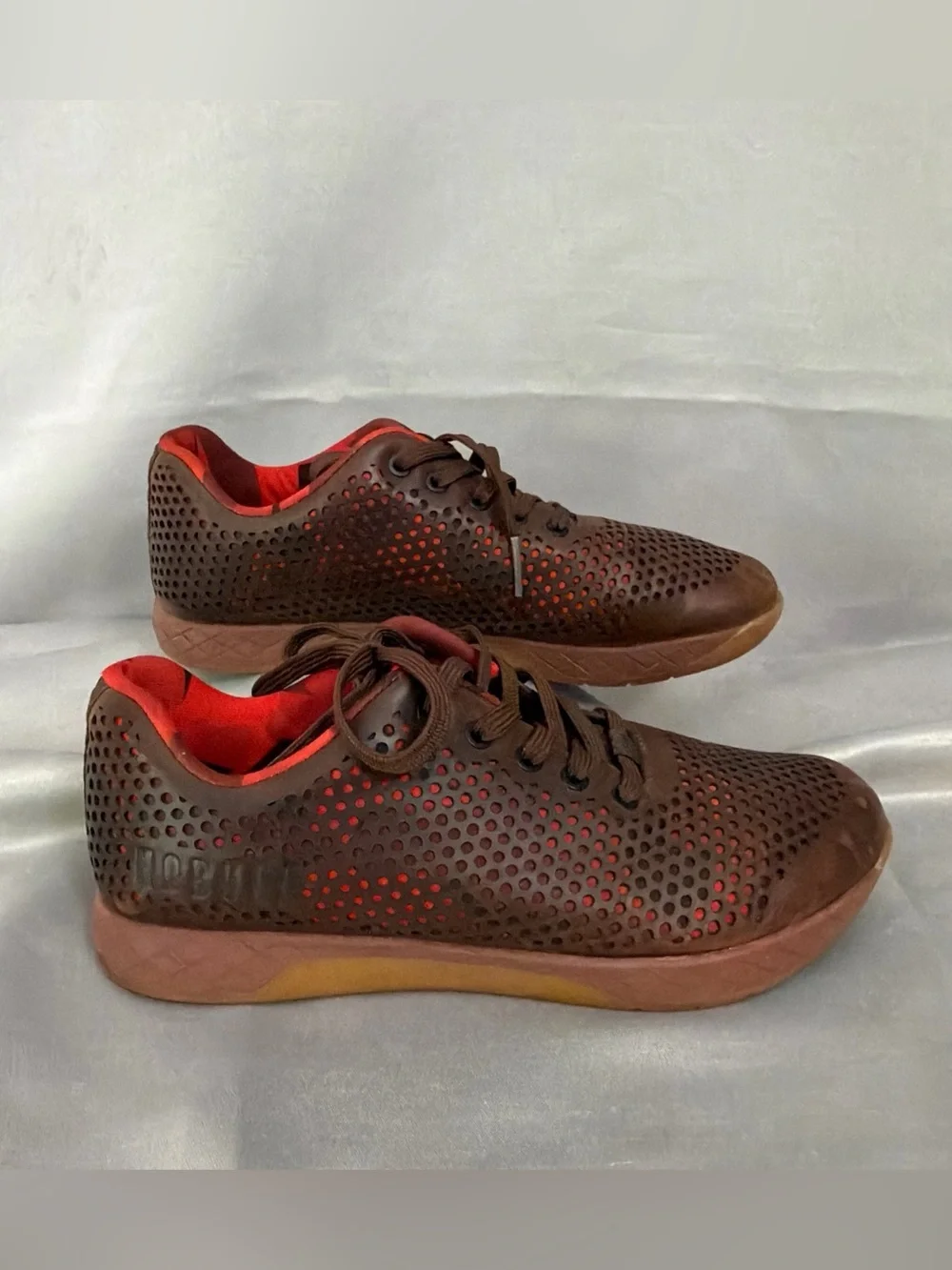 Nobull Leather Trainer W10.5 M9 Brown Black Athletic Running Shoes Sneakers
